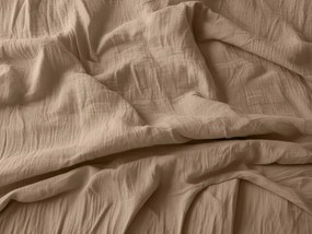 Lenjerie de pat din muselina PURELY maro deschis Dimensiune lenjerie de pat: 2 buc 80 x 80 cm | 200 x 200 cm