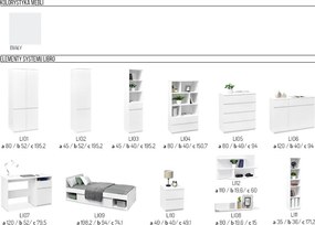 Dulap cu rafturi Lehendakari LI02 (alb). 1137225
