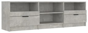 Comoda TV, gri beton, 150x33,5x45 cm, lemn prelucrat 1, Gri beton