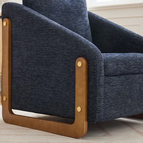 Scaun modern de accent pentru living, Albastru | Aosom Romania