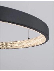 Lustra LED dimabila, design modern PRESTON, 60cm negru NVL-9865160