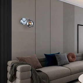 Spot de perete CONNOR 1xE27/15W/230V crom lucios/gri