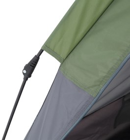 Outsunny Cort pop-up cort de camping 3-4 pers. cort cupolă impermeabilizat ușor ventilat ușor de montat 2 uși mari dim. 2,6L x 2,6l x 1,5H m fibră de sticlă poliester oxford verde gri | Aosom Romania