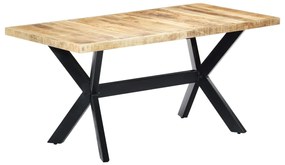 vidaXL Masă de bucătărie, 160x80x75cm, lemn masiv de mango nefinisat