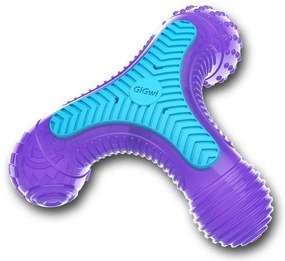 GiGwi Jucărie de ros pentru câini Tri-starMulti-Sounds Bone, 16 x 14 cm