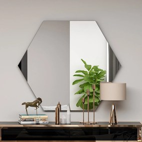 Oglindă Zeo - Black, Negru, 2x60x70 cm