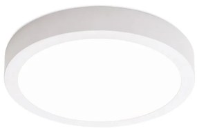 Mini Plafoniera LED design slim LERO D-18cm alba
