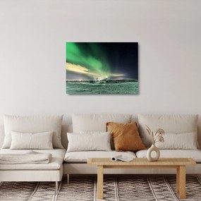 Tablou pe sticlă cu Aurora Borealis (70x50 cm)