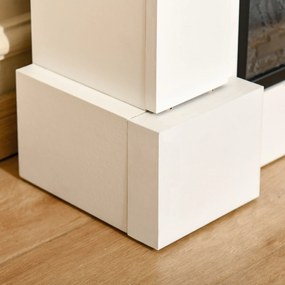 HOMCOM Șemineu Electric de Podea 1800W cu Efect de Flacără, Telecomandă și Timer | Aosom Romania