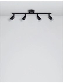 Plafonirea cu 4 spoturi design minimalist LUP negru
