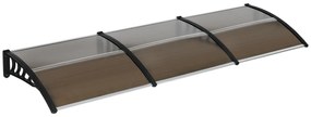 Outsunny Copertina de Exterior 300x 96cm din Policarbonat si Aluminiu | Aosom Romania