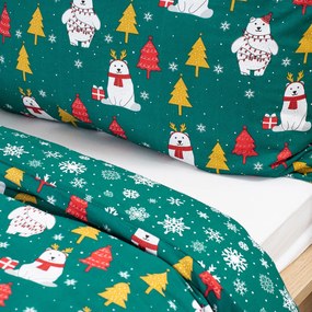 Lenjerie de pat din bumbac 4Home Polar Bear, 140 x200 cm, 70 x 90 cm