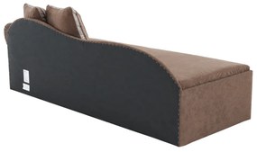 Divan extensibil, maro/cu perne modelate, dreapta, AGA D