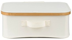 Cutie de depozitare G21 40 x 30 x 15 cm, dinbambus cu capac, bej