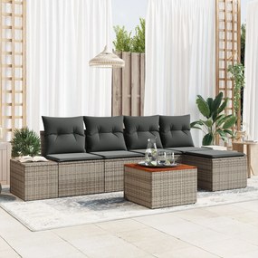 vidaXL Set de Canapele pentru Grădină 6 pcs Gri