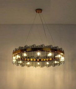 Lustra suspendata design modern Glamor 100 fumuriu