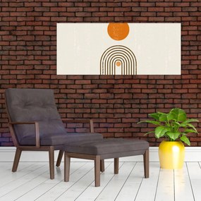 Tablou - Arcuri maro (120x50 cm)