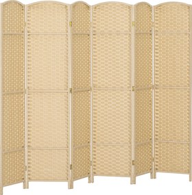 HOMCOM Paravan Decorativ pliabil cu 6 panouri, 240x170 cm, Negru | Aosom Romania