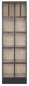 Biblioteca, neagra, din lemn masiv cu aspect clasic, single, Illinois