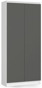 Dulap cu rafturi Rainer II (alb + gri). 1070863