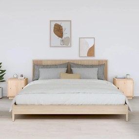 818276 vidaXL Noptiere, 2 buc., 40x34x45 cm, lemn masiv de pin