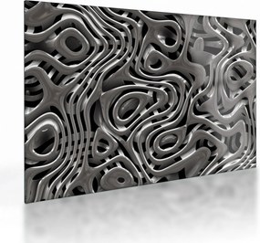 Tablou pe sticlă - Abstractizare metalică (70x50 cm)