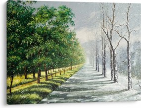 Tablou - Iarna versus vara (70x50 cm)