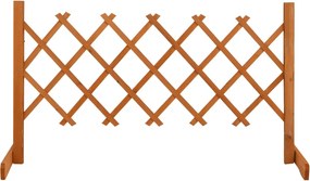 vidaXL Gard cu zăbrele de grădină, portocaliu, 120x60 cm, lemn de brad