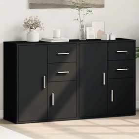 vidaXL Dulapuri, 2 buc., negru, 60x31x70 cm, lemn prelucrat