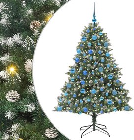 vidaXL Brad de Crăciun artificial Verde 180 cm PVC și Plastic și Oțel