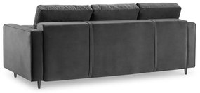 Canapea extensibilă din catifea Milo Casa Santo, gri închis