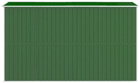 Sopron de gradina, verde, 192x357x223 cm, otel zincat