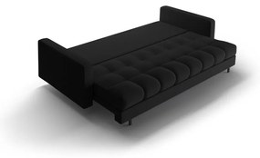 Canapea neagră extensibilă, cu spațiu de depozitare 222 cm Bali – Cosmopolitan Design