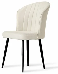 Set de scaune de sufragerie Rubi Cream and Black,2 buc.