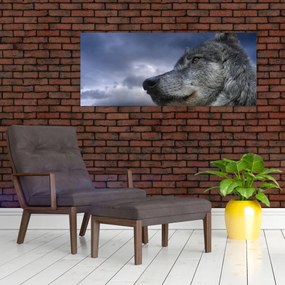 Tablou - Cap de lup (120x50 cm)