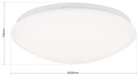 Plafoniera LED diametru 35cm, Nedo NU 9-387/35B opal OR