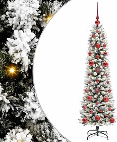 vidaXL Brad de Crăciun artificial Alb 120 cm PVC și metal și plastic