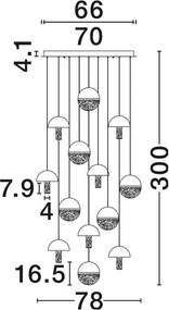 Lustra LED decorativa casa scarii 3000K DORIN