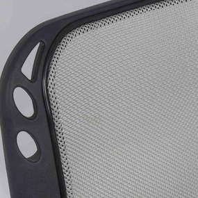Scaun conferință gri cu șezut ergonomic buretat si spătar mesh ventilat și cadru metalic HRC 600