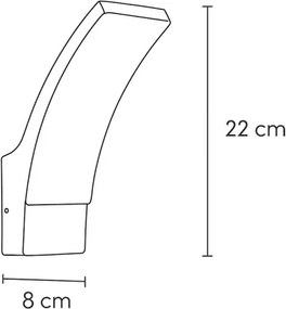 Aplică LED de exterior Brilagi ARCELO LED/9W/230V IP44