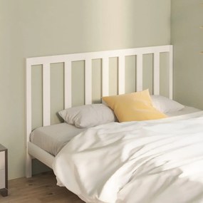 817696 vidaXL Tăblie de pat, alb, 156x4x100 cm, lemn masiv de pin