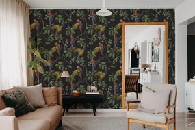 Fototapet, Parrots, Midnight, Rebel Walls