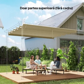 Outsunny Tettuccio di Ricambio per Gazebo 3x3 m con 10 Fori di Drenaggio Grigio | Aosom Romania