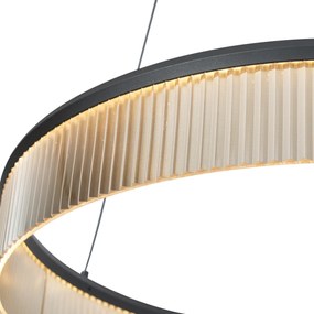 Lampa suspendată modernă neagră 59cm incl. LED cu 3 trepte de intensitate luminoasă - Anello Chandelier