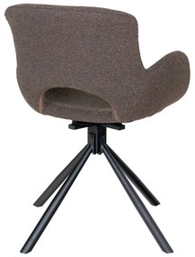 Set de scaune de sufragerie maro cu cotiere 2 buc. tapițat Amorim – House Nordic