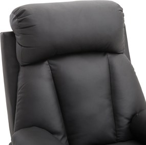 Fotoliu Relax Rabatabil cu Captuseala Ergonomica si Spatar Reglabil si Rabatabil 80×97×107cm Negru HOMCOM | Aosom RO