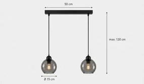 Lustră pe cablu UNO 2xE27/60W/230V neagră