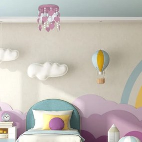 Plafoniera copii ELZA hearts 3xE27/60W/230V roz