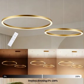 Brilagi - Lustră LED dimabilă suspendată pe cablu PORTOFINO LED/98W/230V, finisaj auriu +DO