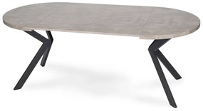 JAKS Masă rotundă extensibilă 90 - 190 cm beton Lugo